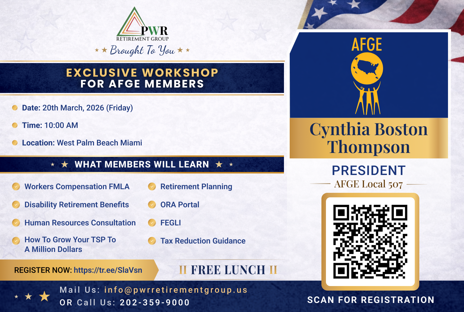 Exclusive Workshop for AFGE Members